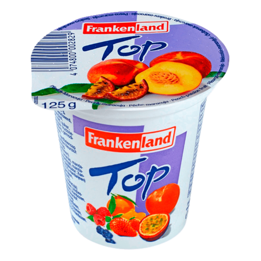 Frankenland Fruchtjoghurt Top Pfirsich-Maracuja 125g
